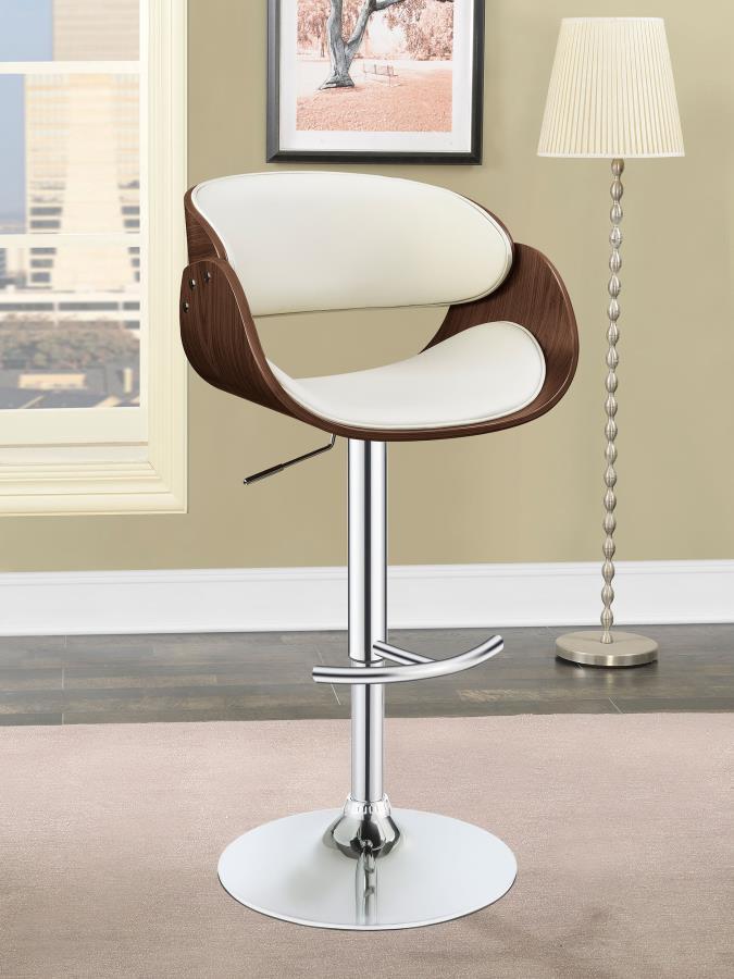 Dana Adjustable Bar Stool with Curved Seat