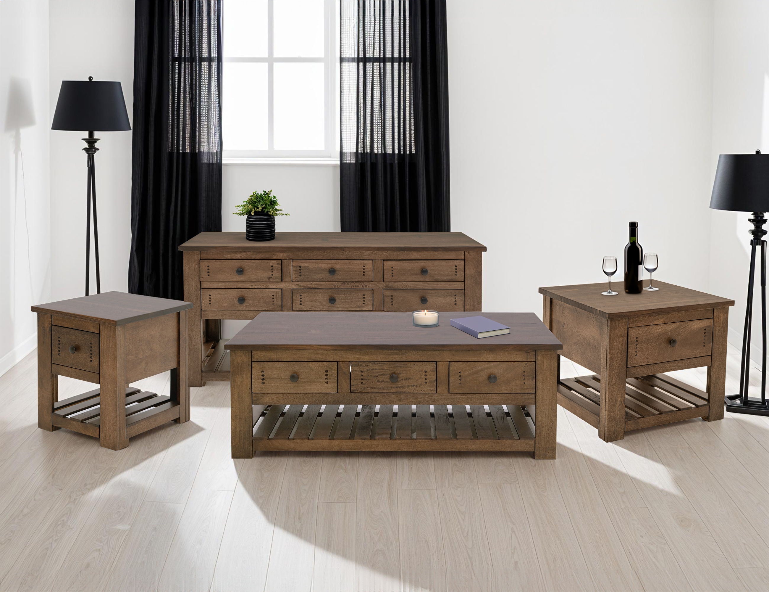 Bonfire Buffet with 6 Drawers & 2 Doors