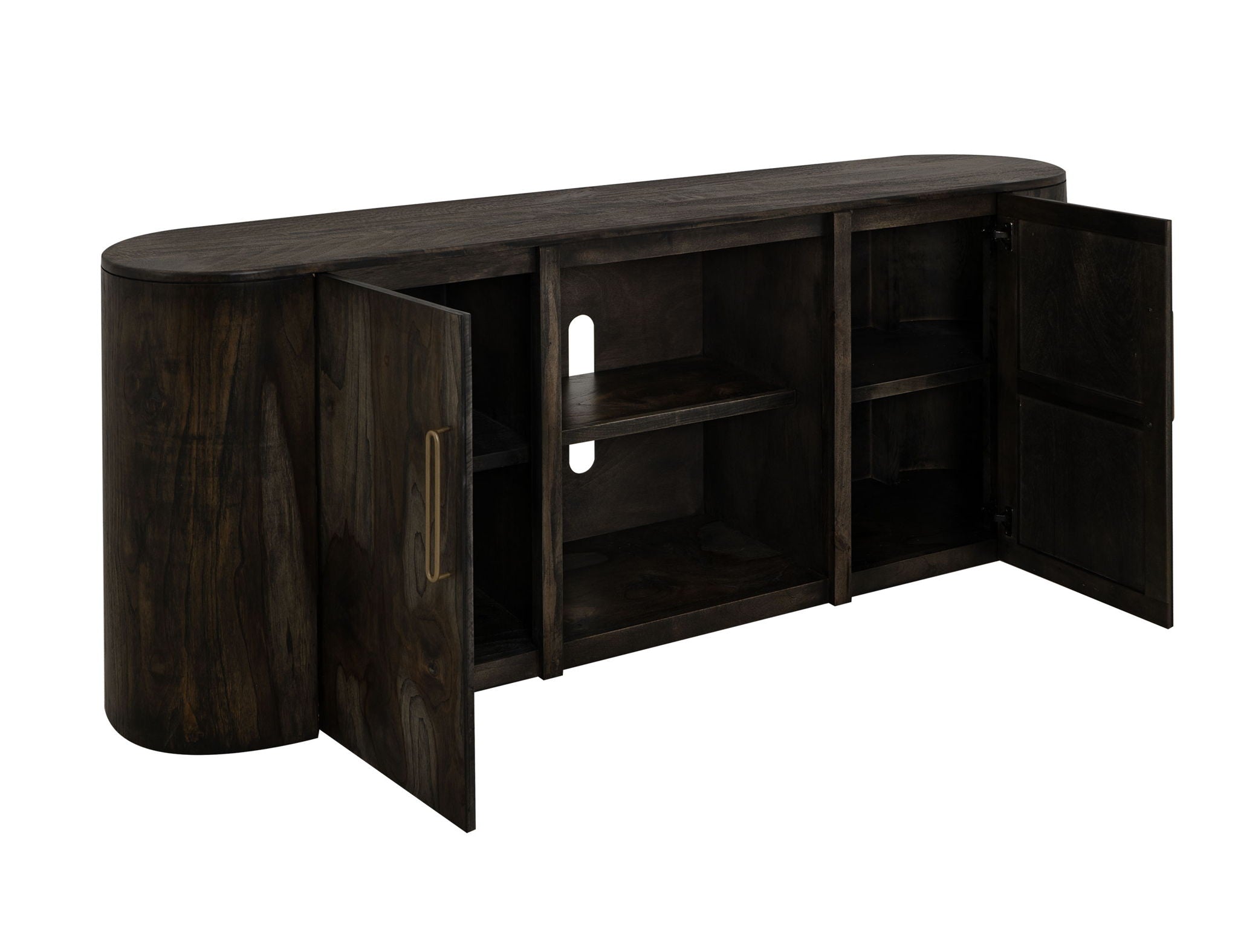 Balam TV Stand – Oil Black 80 Inch Mango