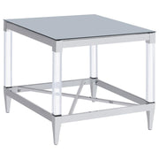 Lindley Square Tempered Mirror Acrylic Side End Table
