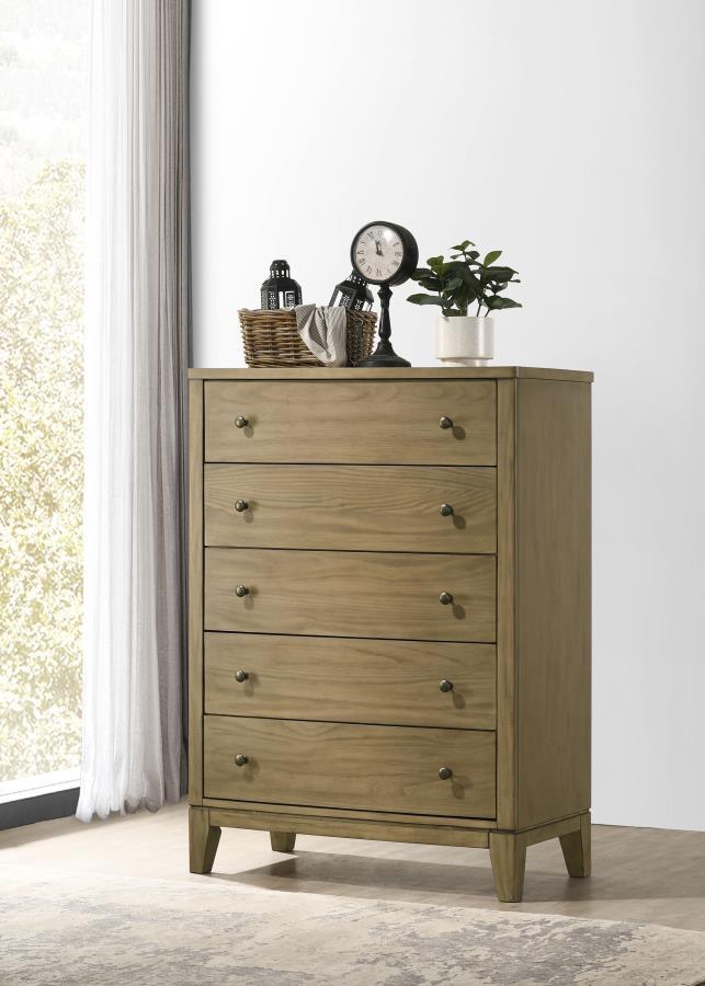 Granada 5-Drawer Bedroom Chest in Natural Pine