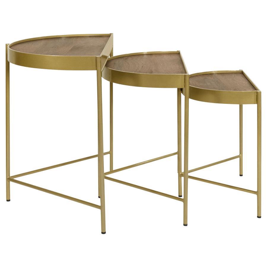Tristen 3 Piece Demilune Nesting Table Set