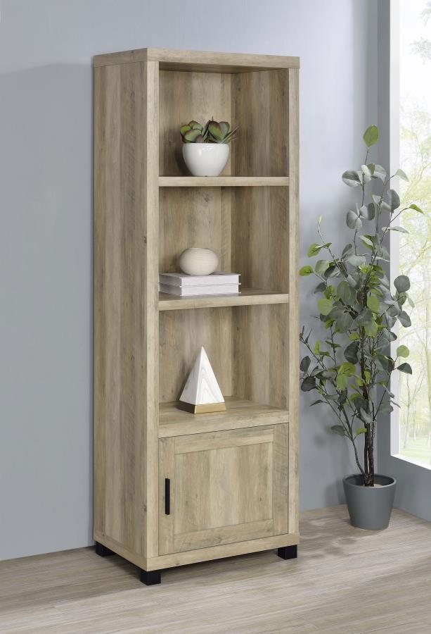 3-Shelf Media Tower in Dark or Distressed Pine