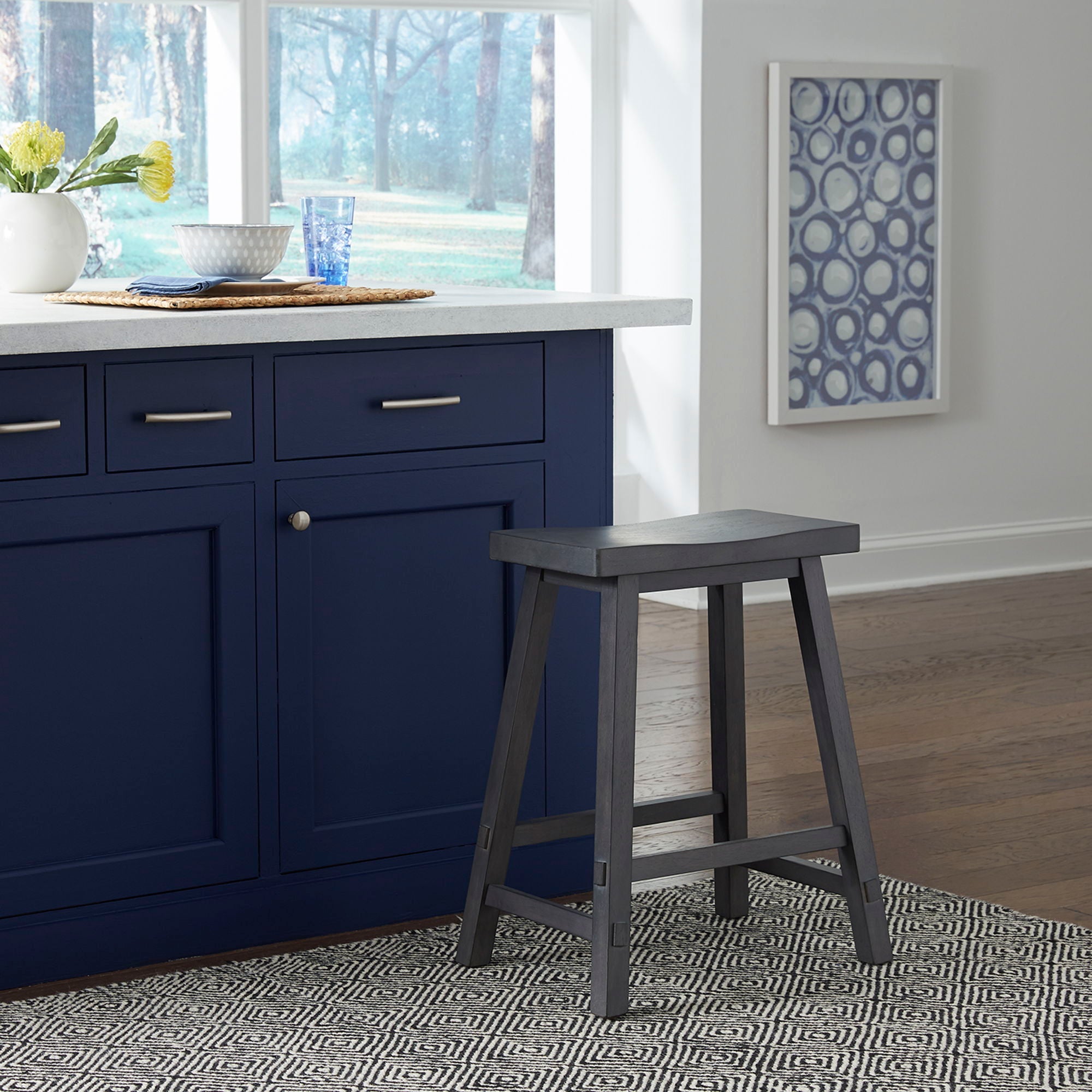 Creations II 24" Sawhorse Counter Stool with Contoured Seat