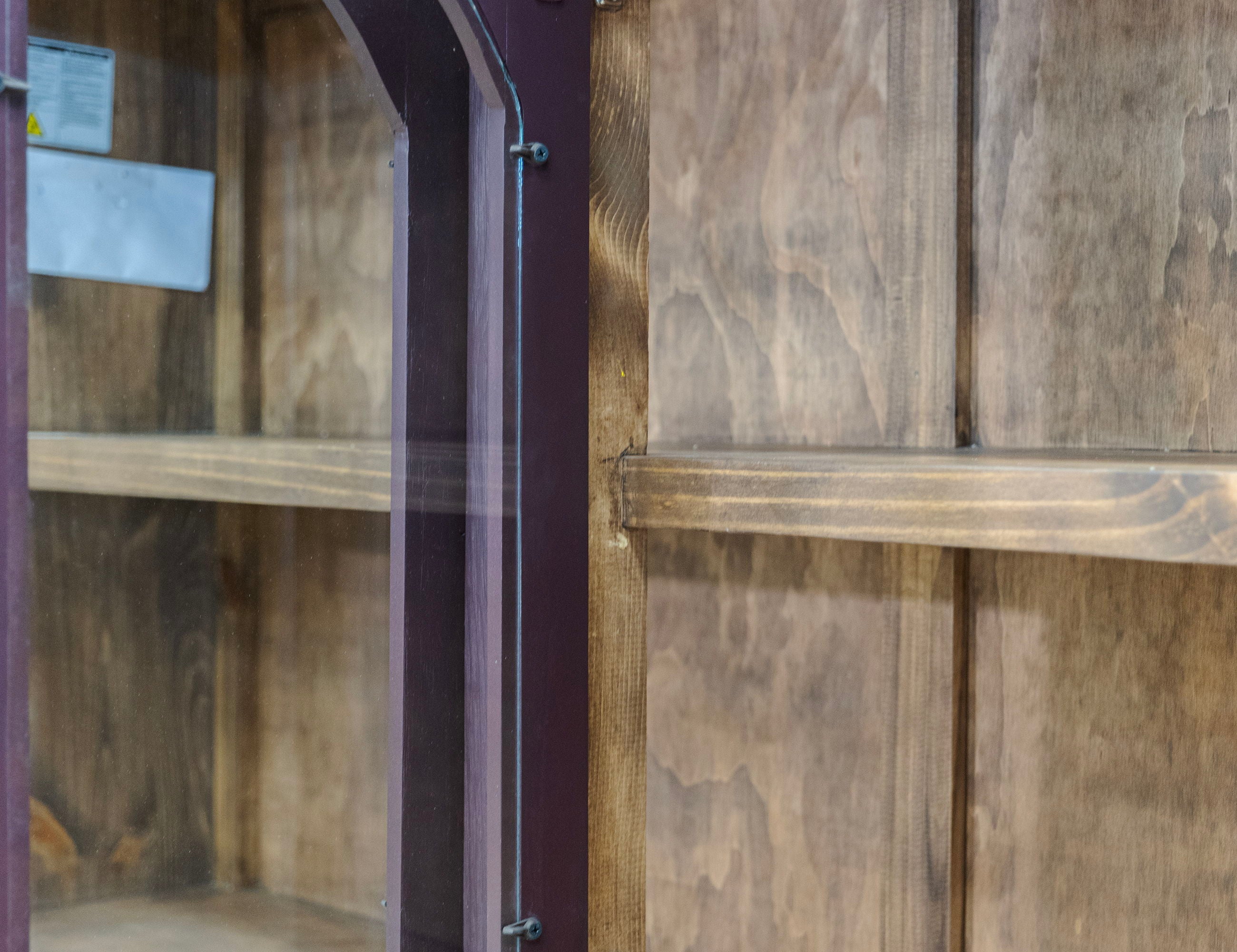 Genova Console 4 Glass Doors Lightly Distressed Pine