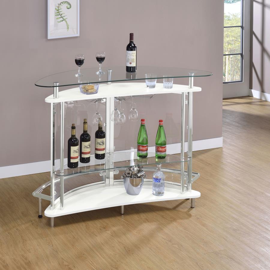 Freestanding Glass Top Home Bar Wine Cabinet