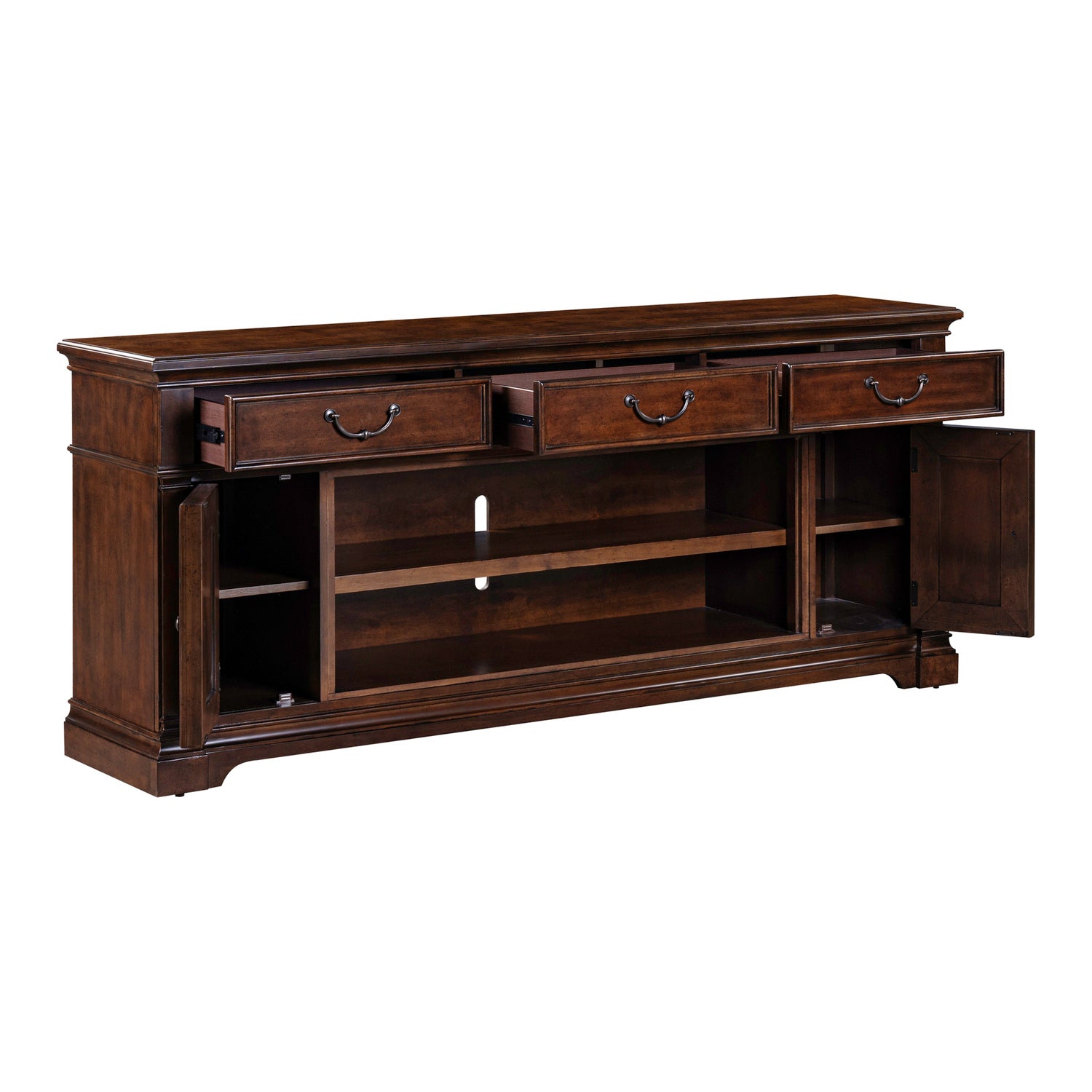Fireplace TV Consoles - 84" Fireplace TV Console FTS - Brown
