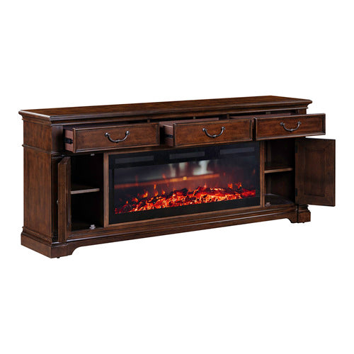 Fireplace TV Consoles - 512 84" Console With Fire FTS - Brown