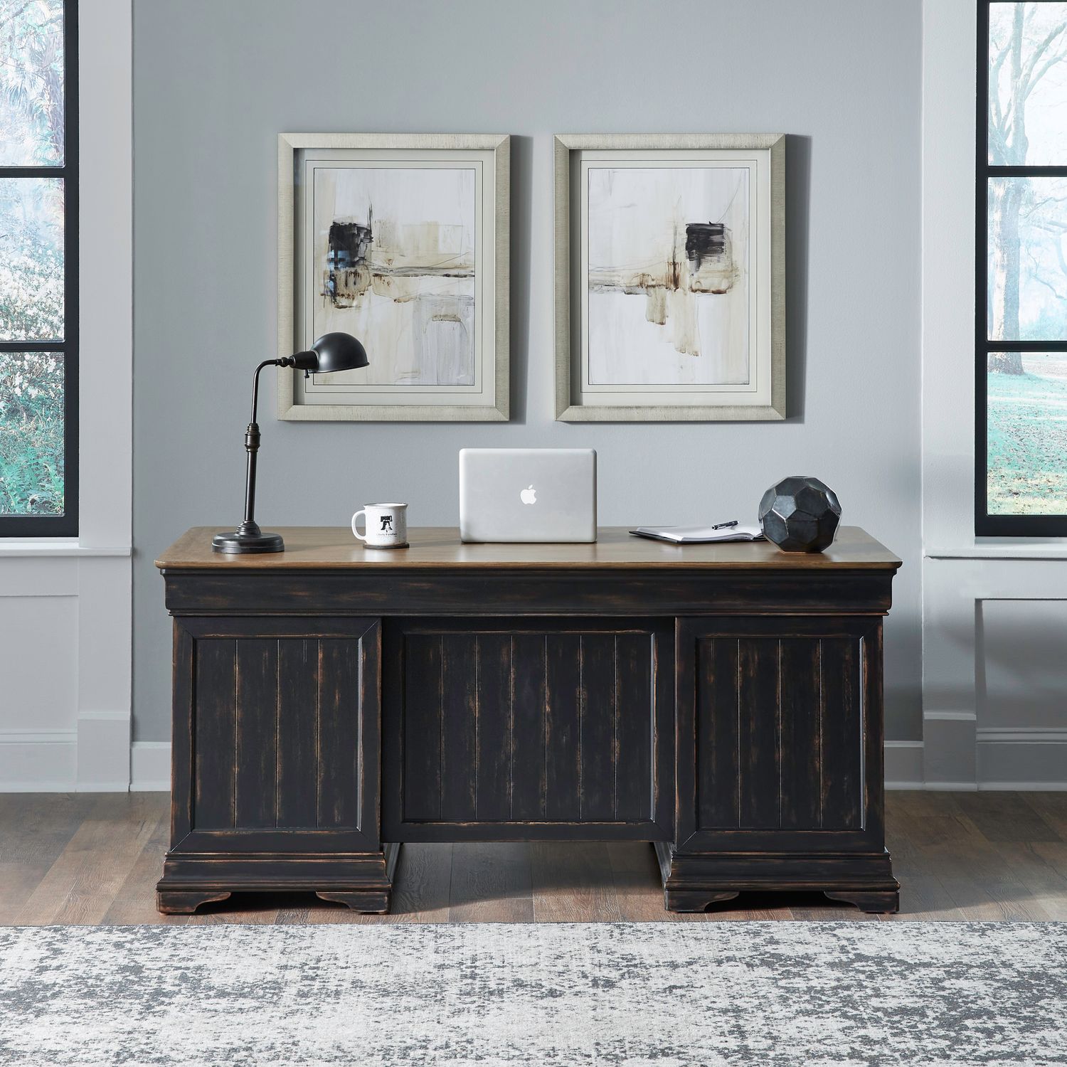 Meritage Jr Executive Desk in Black